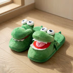 Cute Sheep Crocodile Cow Animal Slippers – Soft Cozy Indoor House Shoes | Funny Cartoon Plush Slippers