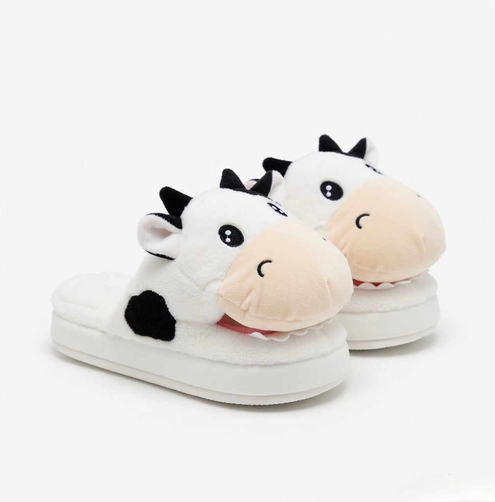 Cute Sheep Crocodile Cow Animal Slippers – Soft Cozy Indoor House Shoes | Funny Cartoon Plush Slippers