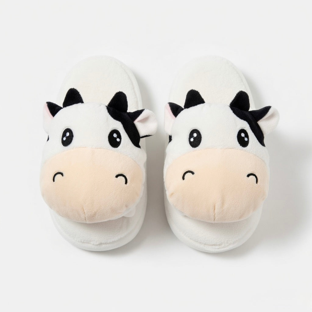 Cute Sheep Crocodile Cow Animal Slippers – Soft Cozy Indoor House Shoes | Funny Cartoon Plush Slippers