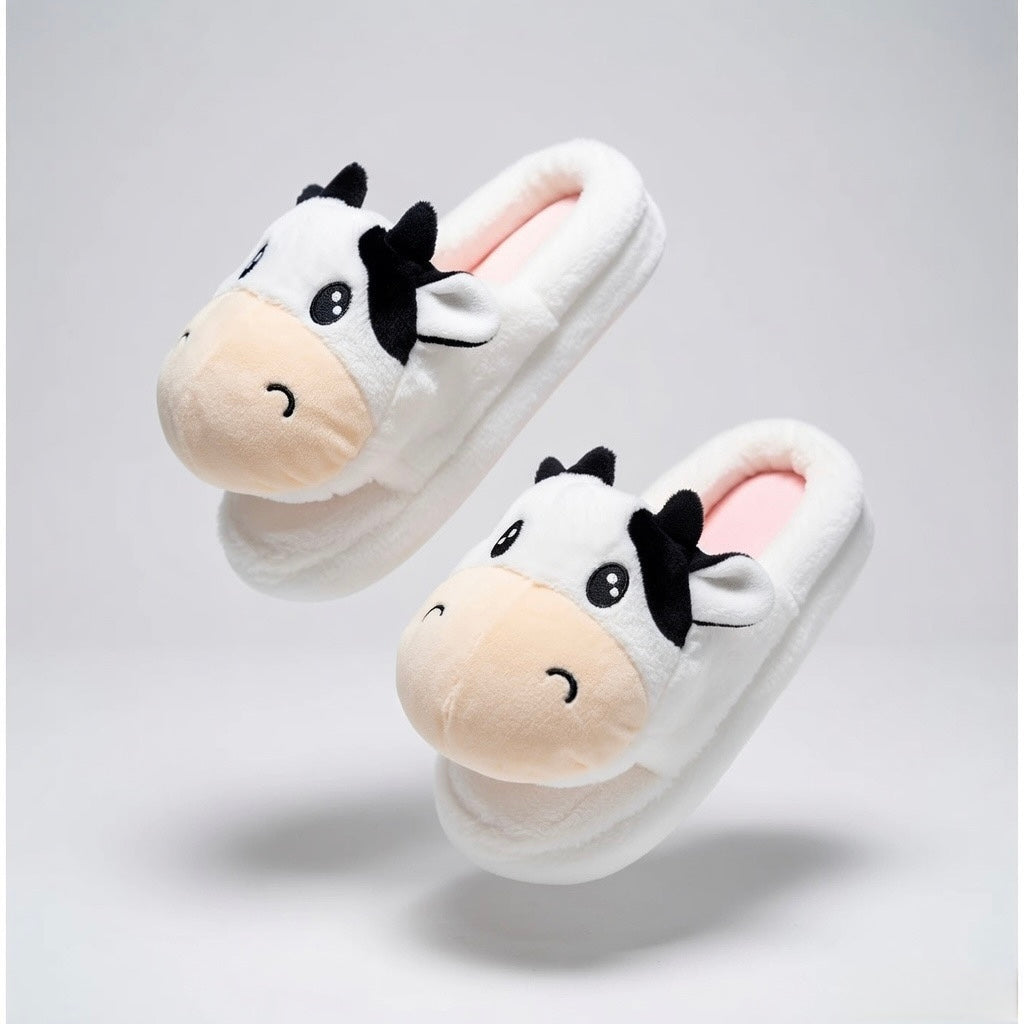 Cute Sheep Crocodile Cow Animal Slippers – Soft Cozy Indoor House Shoes | Funny Cartoon Plush Slippers