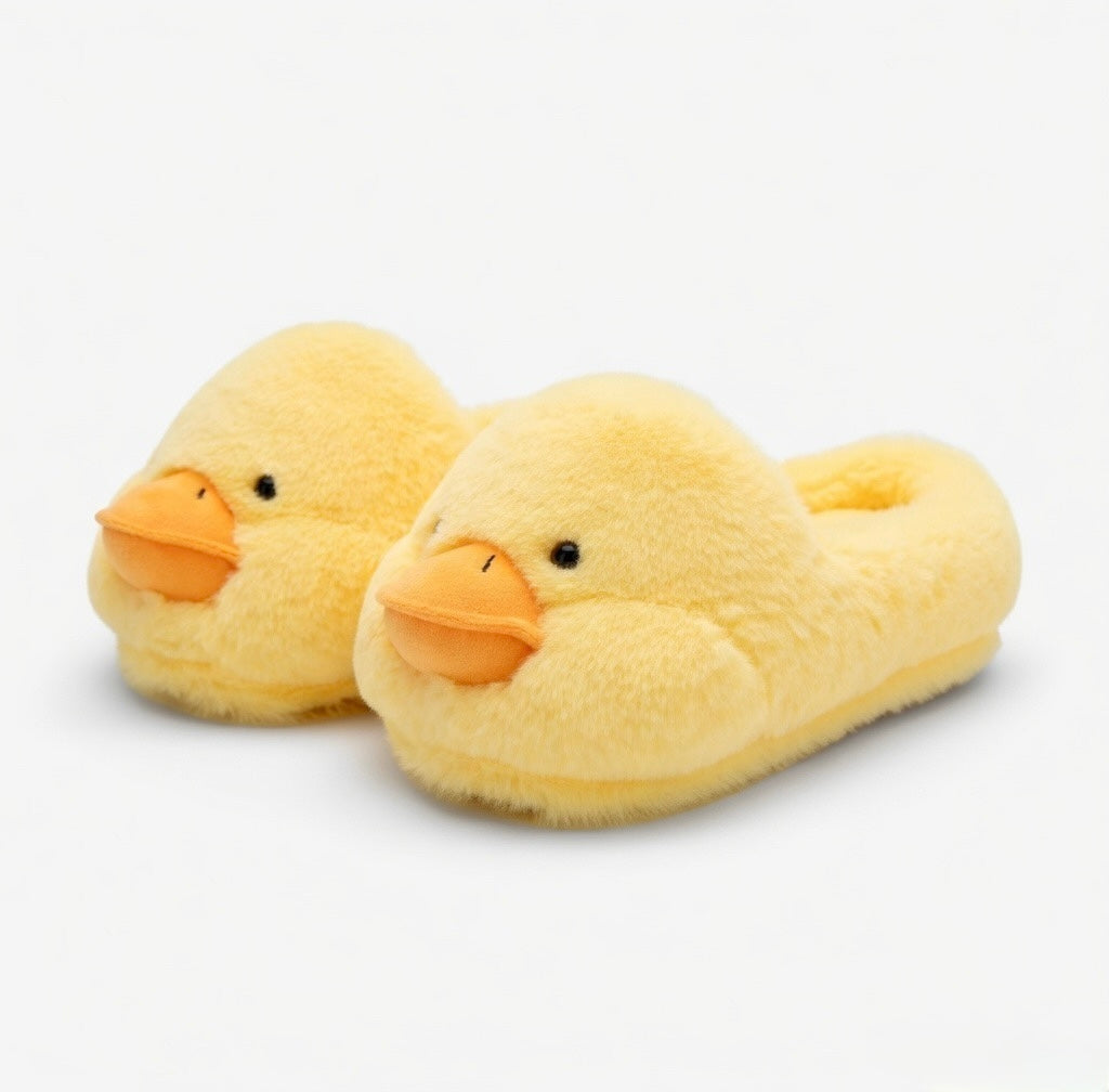 Cute Duck Plush Slippers Soft Animal Slippers Warm Cozy Indoor House Shoes Fluffy Winter Slippers