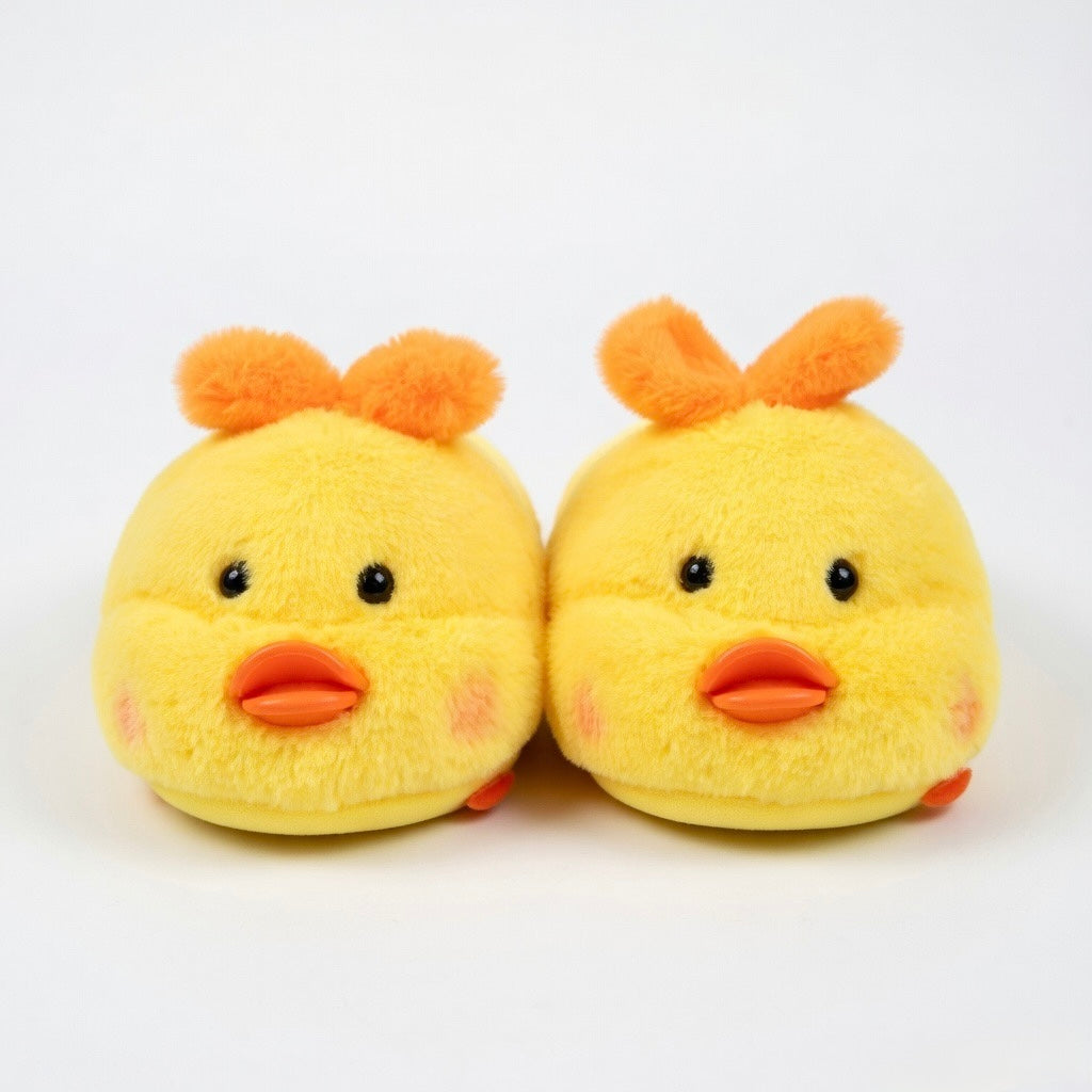Yellow Duck Slippers Cute Plush Animal Slippers Soft Warm Cozy Indoor House Shoes
