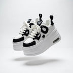 SoftSlipsy Women's Panda Platform Sneakers: Chunky Sole, Korean Style Trainers