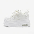 SoftSlipsy Women's Panda Platform Sneakers: Chunky Sole, Korean Style Trainers
