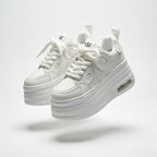 SoftSlipsy Women's Panda Platform Sneakers: Chunky Sole, Korean Style Trainers