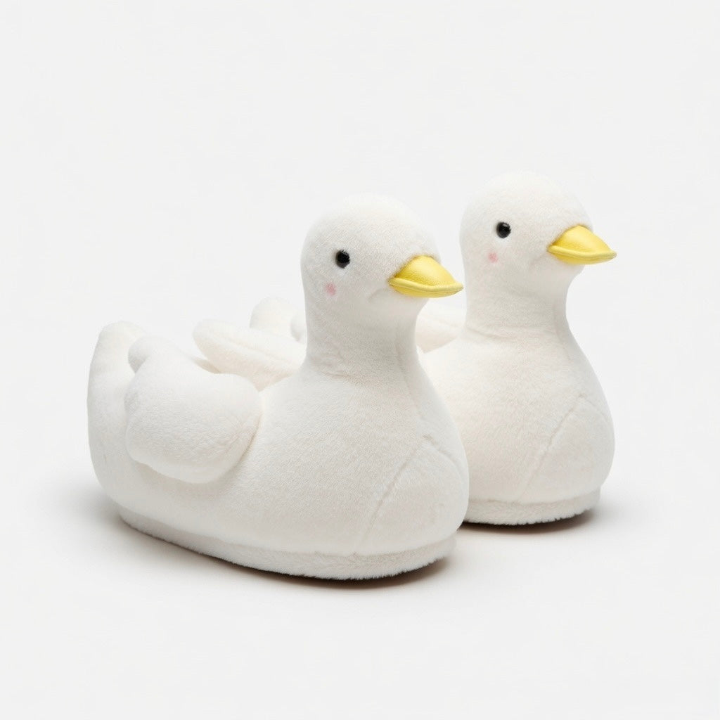 Plush Goose Slippers | Cozy Animal House Shoes, Winter Indoor Comfort |SoftSlipsy
