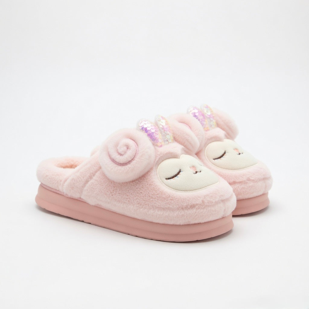 Plush Lamp Slippers | Cozy Indoor House Shoes, Winter Warmth | SoftSlipsy