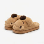 Plush Capybara Slippers | Cozy Animal House Shoes, Winter Warmth | SoftSlipsy
