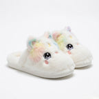 Plush Kitten Slippers | Cozy Rainbow Cat House Shoes, Winter Warmth | SoftSlipsy