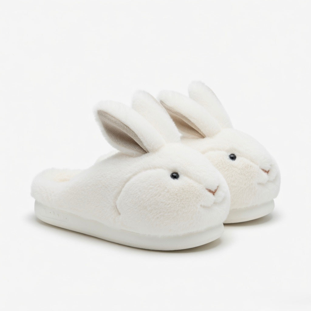 Plush Bunny Rabbit Slippers | Cozy Winter Indoor Home Shoes | SoftSlipsy