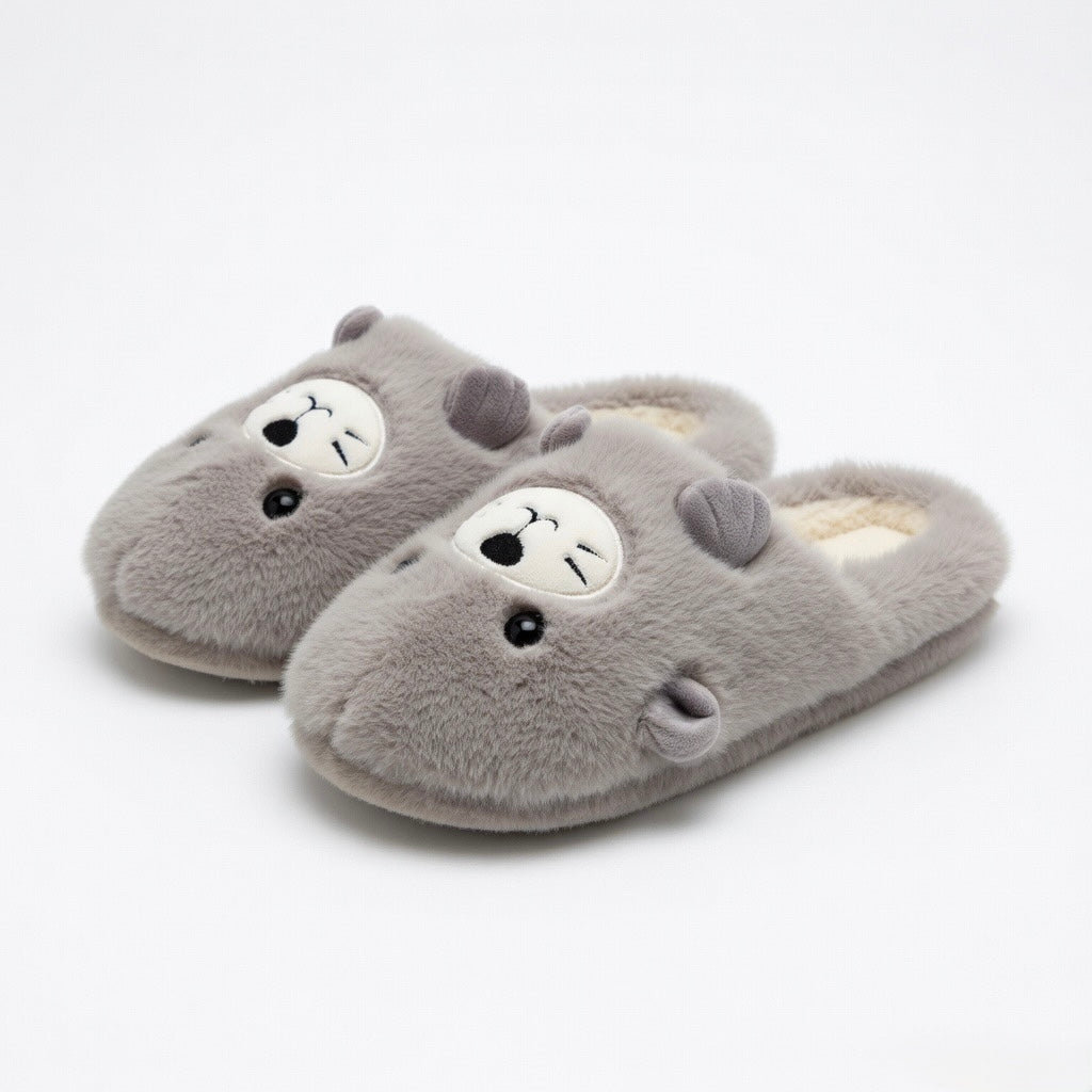 Seal Plush Slippers | Cozy Cartoon Animal Indoor Home Shoes | SoftSlipsy
