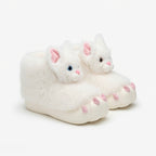 Cat Paw Plush Slippers | Kawaii Animal Indoor Cozy Winter Home Shoes | SoftSlipsy