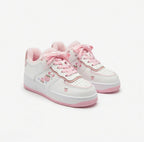 SoftSlipsy Peach Heart Platform Sneakers | +8CM Height Boost, Soft Girl Trainers