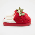 Women's Strawberry Plush Slippers | Cozy Indoor House Shoes, Autumn Winter Warmth | SoftSlipsy