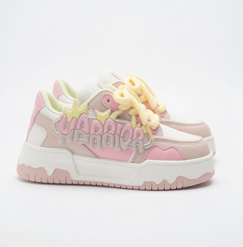 SoftSlipsy Kawaii Platform Sneakers Women: Chunky Sole, Harajuku Style Casual Shoes
