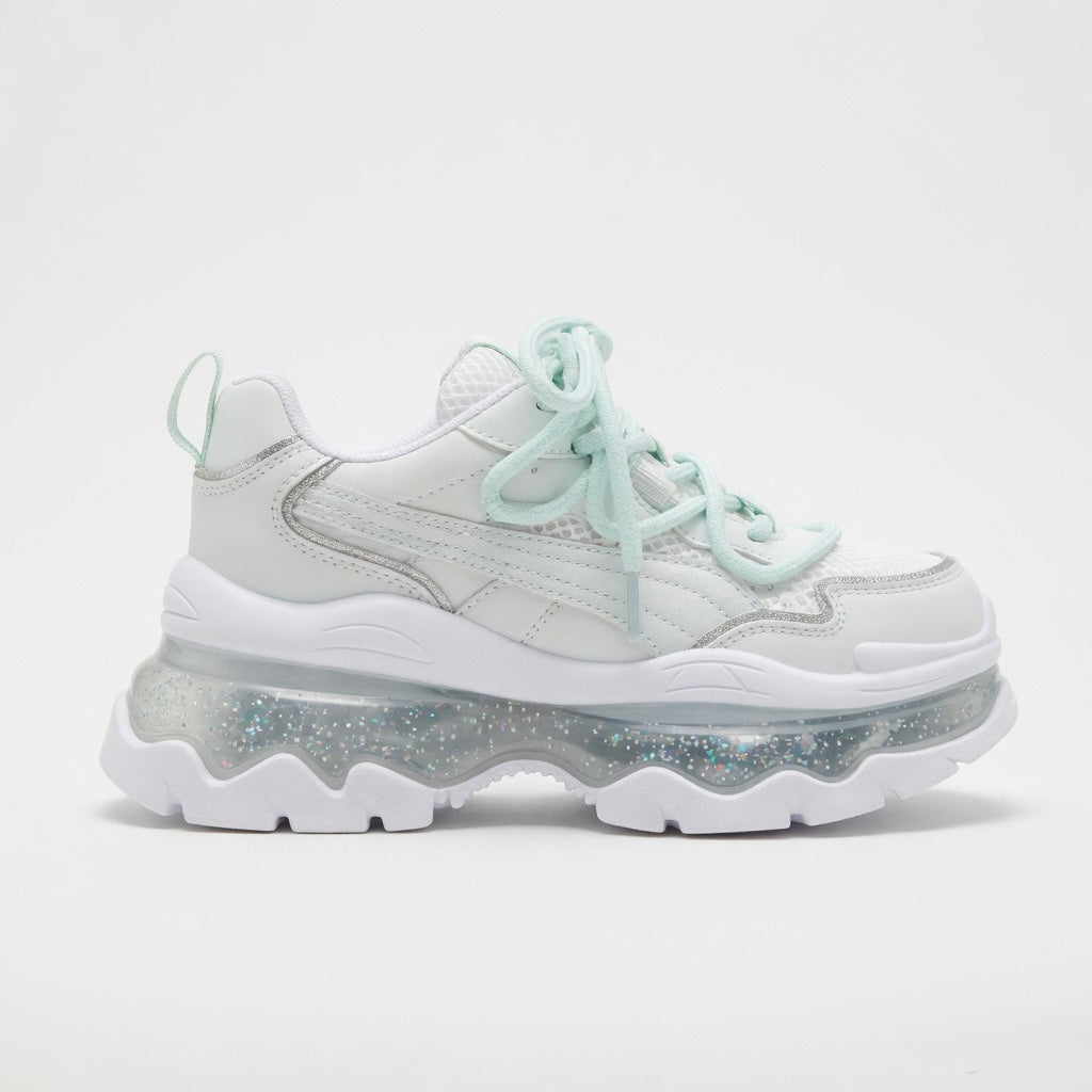 SoftSlipsy Platform Sneakers Women Air Cushion Sole Height Increasing Trainers Chunky Casual Streetwear Shoes