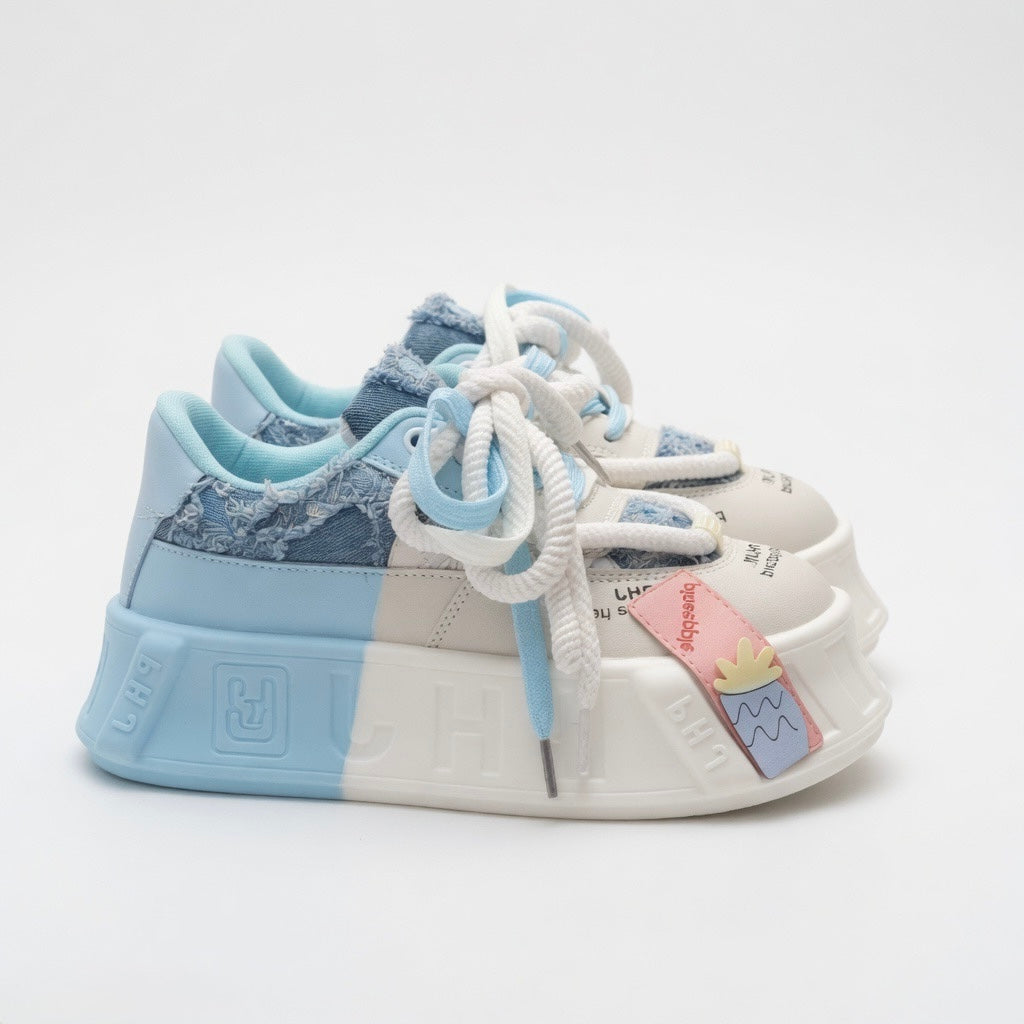 SoftSlipsy Chunky Platform Sneakers Women: Height Boost, Streetwear Trainers, Harajuku Style