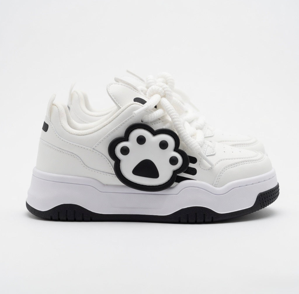 SoftSlipsy Cat Paw Platform Sneakers: Kawaii Chunky Streetwear Trainers