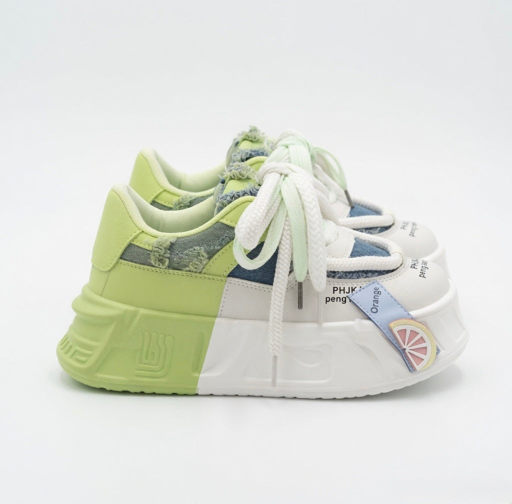SoftSlipsy Kawaii Platform Sneakers: Chunky Trainers, Harajuku Style, Streetwear Shoes