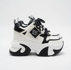 SoftSlipsy High Platform Sneakers Women Chunky Sole Trainers Height Boost Fashion Streetwear Shoes.