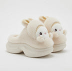 Plush Bunny Platform Slippers | Cozy Kawaii Rabbit House Shoes | SoftSlipsy
