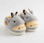 Shark Bee Hybrid Plush Slippers | Soft Cozy Fuzzy Indoor Shoes | SoftSlipsy