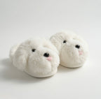 Plush Puppy Face Slippers | Soft Cozy Indoor Dog Shoes | SoftSlipsy
