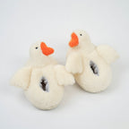 White Duck Plush Slippers | Fluffy Cozy Animal House Shoes | SoftSlipsy