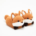 Fluffy Fox Plush Slippers | Cozy Kawaii Animal House Shoes | SoftSlipsy