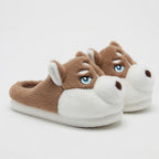 Plush Husky Dog Slippers | Cozy Animal House Shoes for Women | SoftSlipsy