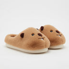Fluffy Beaver Plush Slippers | Cozy Cartoon Animal House Shoes | SoftSlipsy