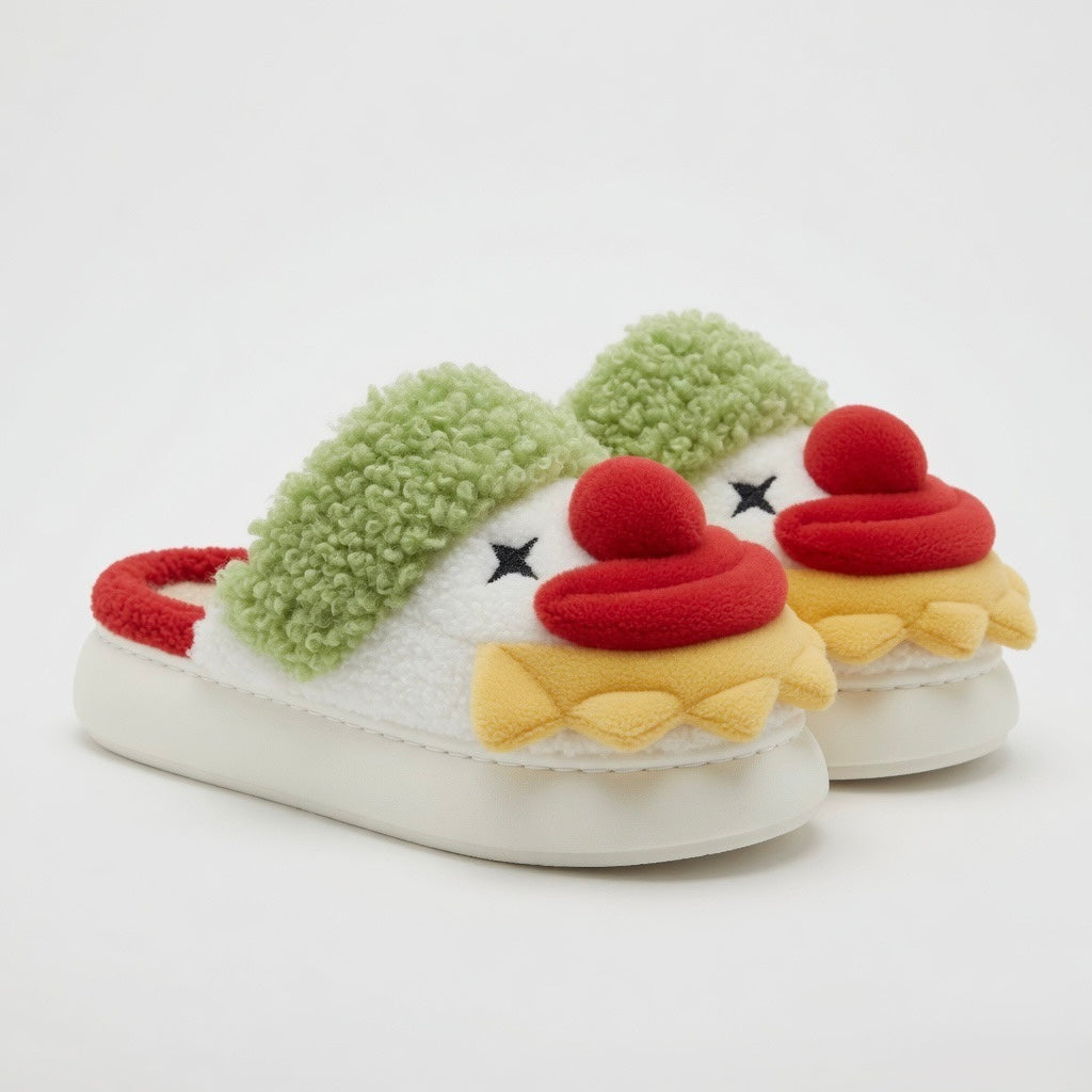 Funny Clown Plush Slippers | Cozy Cartoon Novelty Indoor Shoes | SoftSlipsy