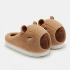Capybara Plush Slippers | Fluffy Animal House Shoes, Cozy Indoor Footwear | SoftSlipsy