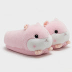 Plush Hamster Slippers | Cozy Fluffy Animal House Shoes, Winter Warmth | SoftSlipsy