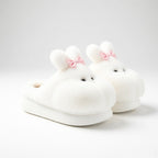 Plush Bunny Slippers | Cozy Rabbit House Shoes, Soft Fluffy Indoor Winter Warmth | SoftSlipsy
