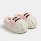 Plush Cat Paw Slippers: Cozy Winter House Shoes for Women | SoftSlipsy