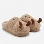 Plush Peanut Slippers | Funny Cartoon Cozy House Shoes, Winter Warmth | SoftSlipsy