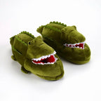 Plush Crocodile Slippers | Cozy Cartoon Animal House Shoes | SoftSlipsy