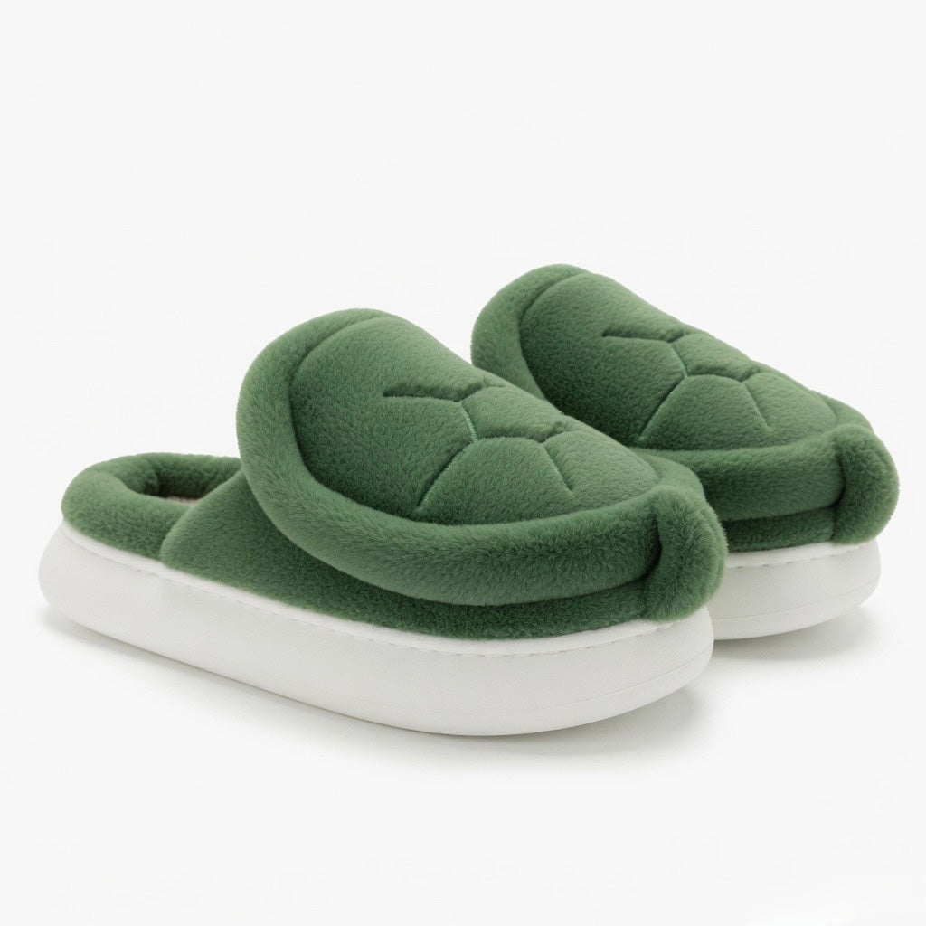 Plush Turtle Slippers | Cozy Cartoon Animal House Shoes, Winter Warmth | SoftSlipsy