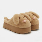 Plush Puppy Dog Slippers | Cozy Platform Animal House Shoes | SoftSlipsy