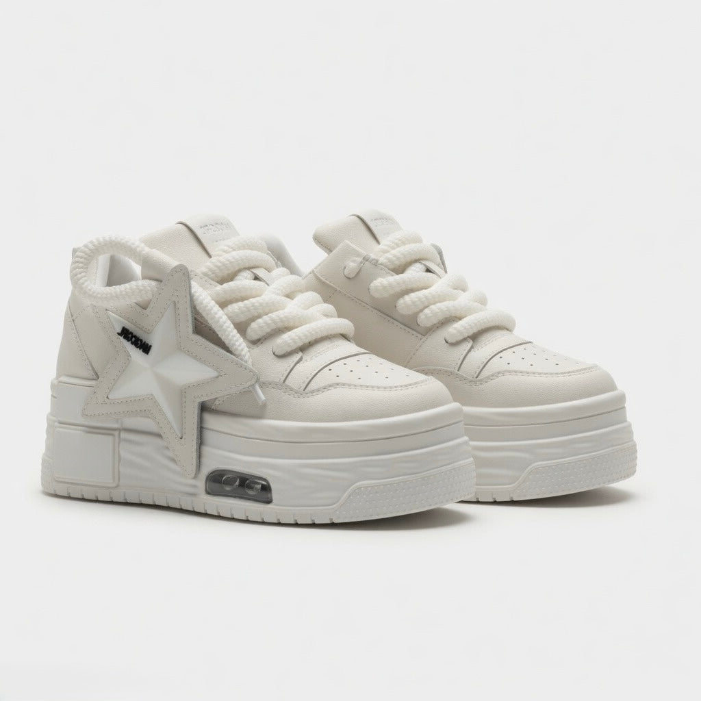 SoftSlipsy Star Platform Sneakers Chunky Y2K Streetwear Trainers Women Fashion Shoes