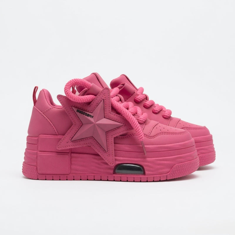 SoftSlipsy Star Platform Sneakers Chunky Y2K Streetwear Trainers Women Fashion Shoes