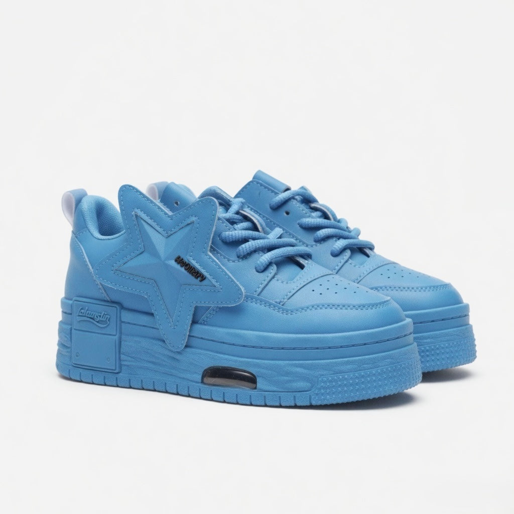 SoftSlipsy Star Platform Sneakers Chunky Y2K Streetwear Trainers Women Fashion Shoes