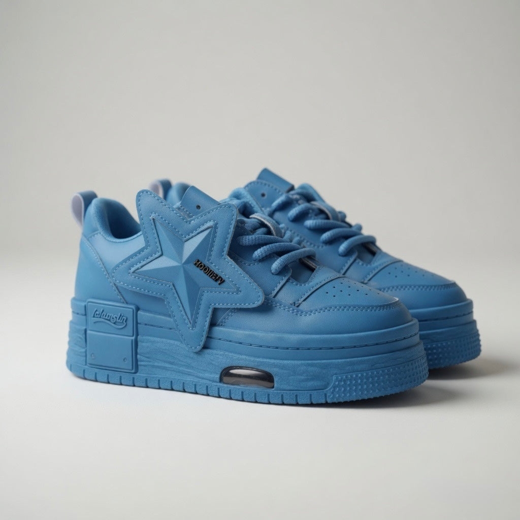 SoftSlipsy Star Platform Sneakers Chunky Y2K Streetwear Trainers Women Fashion Shoes