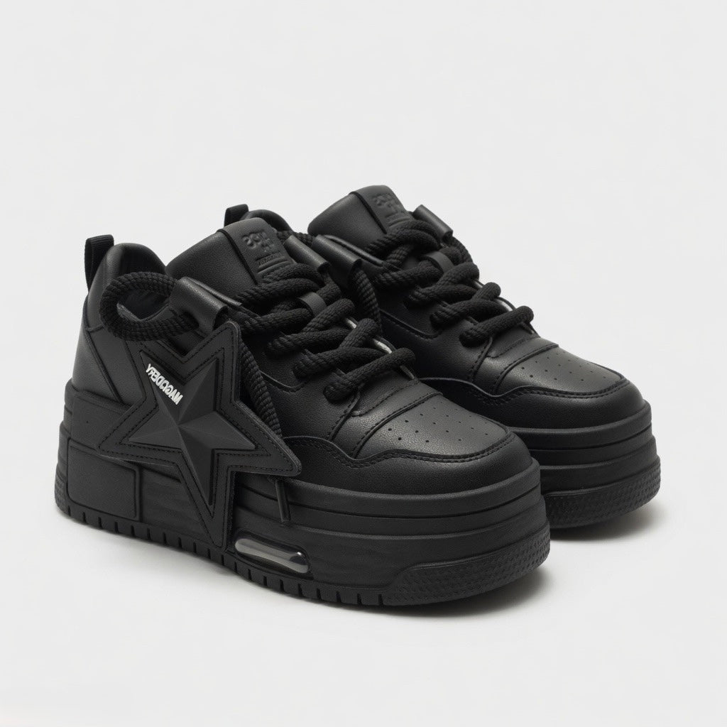 SoftSlipsy Star Platform Sneakers Chunky Y2K Streetwear Trainers Women Fashion Shoes