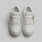 SoftSlipsy White Star Platform Sneakers – Chunky Height Boost Y2K Shoes