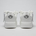 SoftSlipsy White Star Platform Sneakers – Chunky Height Boost Y2K Shoes