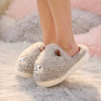 Cute Brown Sheep Plush Slippers – Soft Cozy Indoor House Shoes