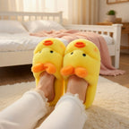 Yellow Duck Slippers Cute Plush Animal Slippers Soft Warm Cozy Indoor House Shoes