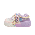 SoftSlipsy Purple Pastel Chunky Platform Sneakers – Cute Women Sneakers